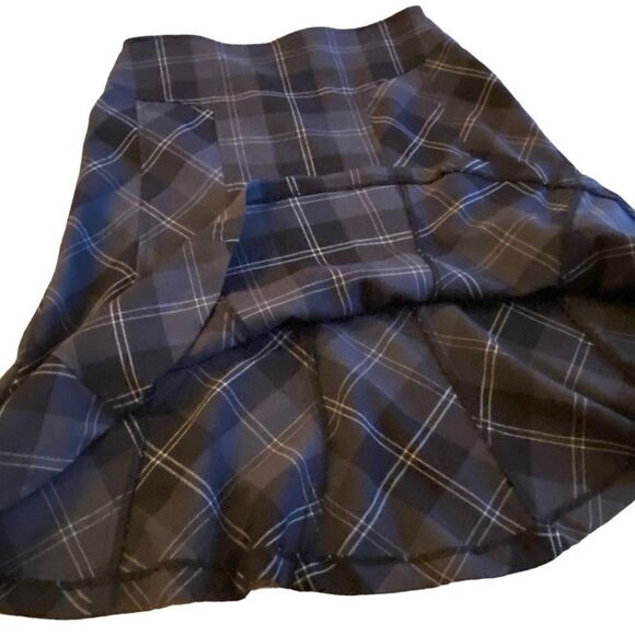 EUC Dalia Collection Grey Plaid Peplum Skir - Picture 5 of 12